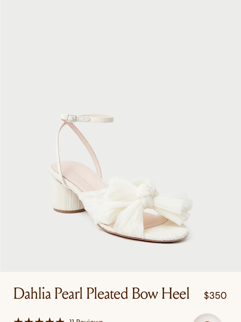 Dahlia Pearl Pleated Bow Heel - White